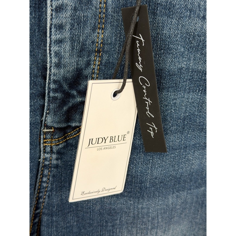 Judy Blue Jeans Womens 11 30 Dark Wash Denim High Waist Skinny Tummy Control NWT - Picture 4 of 13